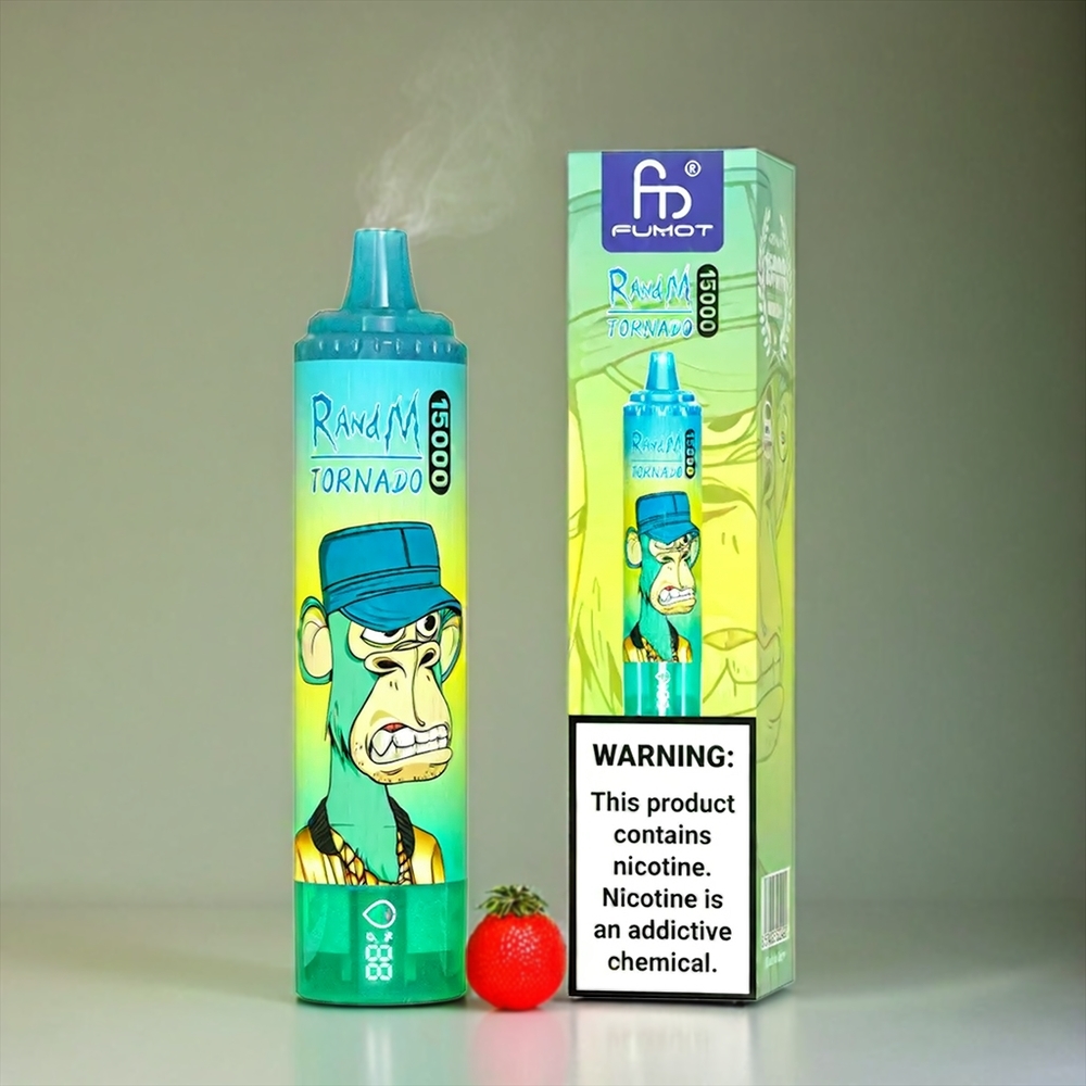 Fumot Randm Tornado 15000 Puffs Italia Ingrosso E-liquido 25ml Kiwi Frutto della Passione Guava Fumot RandM Tornado 15000 Puffs LCD Ricaricabile USB-C Mesh Coil 0.9 Ohm 850mAh