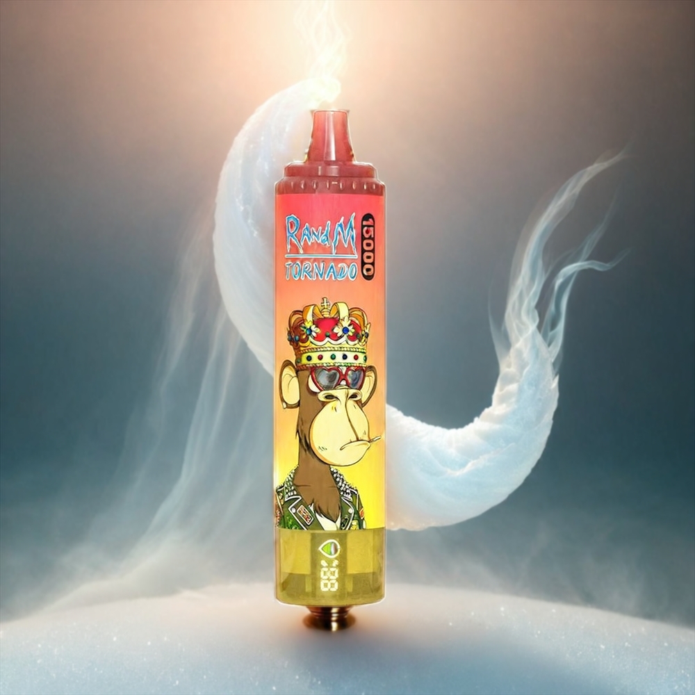 Fumot Randm Tornado 15000 Puffs Italia Ingrosso Pesca Ghiaccio – 25ml, 850mAh, Mesh Coil 0.9 Ohm, LCD, USB Type-C