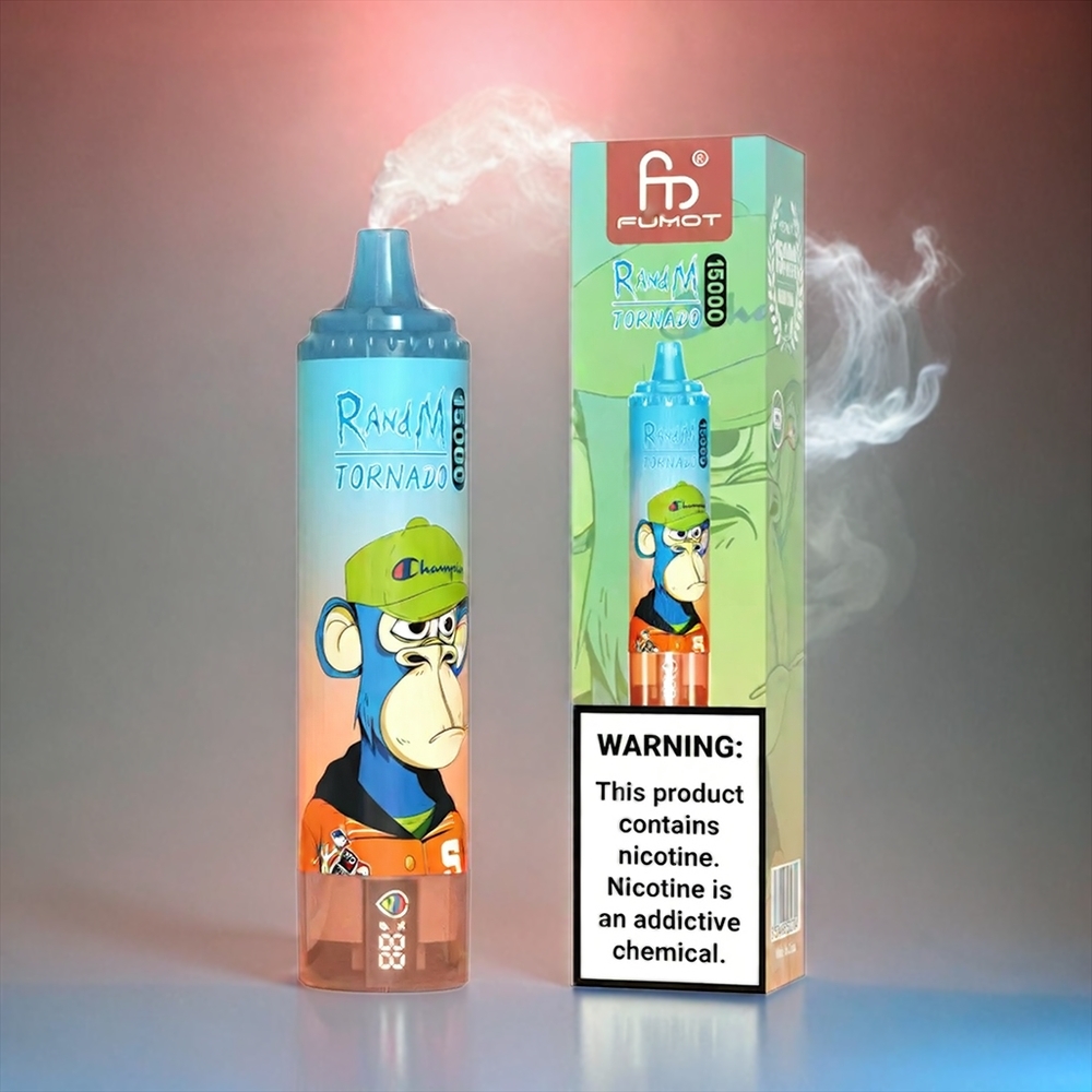 Fumot Randm Tornado 15000 Puffs Italia Ingrosso con LCD, 25ml Capacità, 850mAh Batteria, Mesh Coil 0.9 Ohm, Aroma Ciliegia Cola