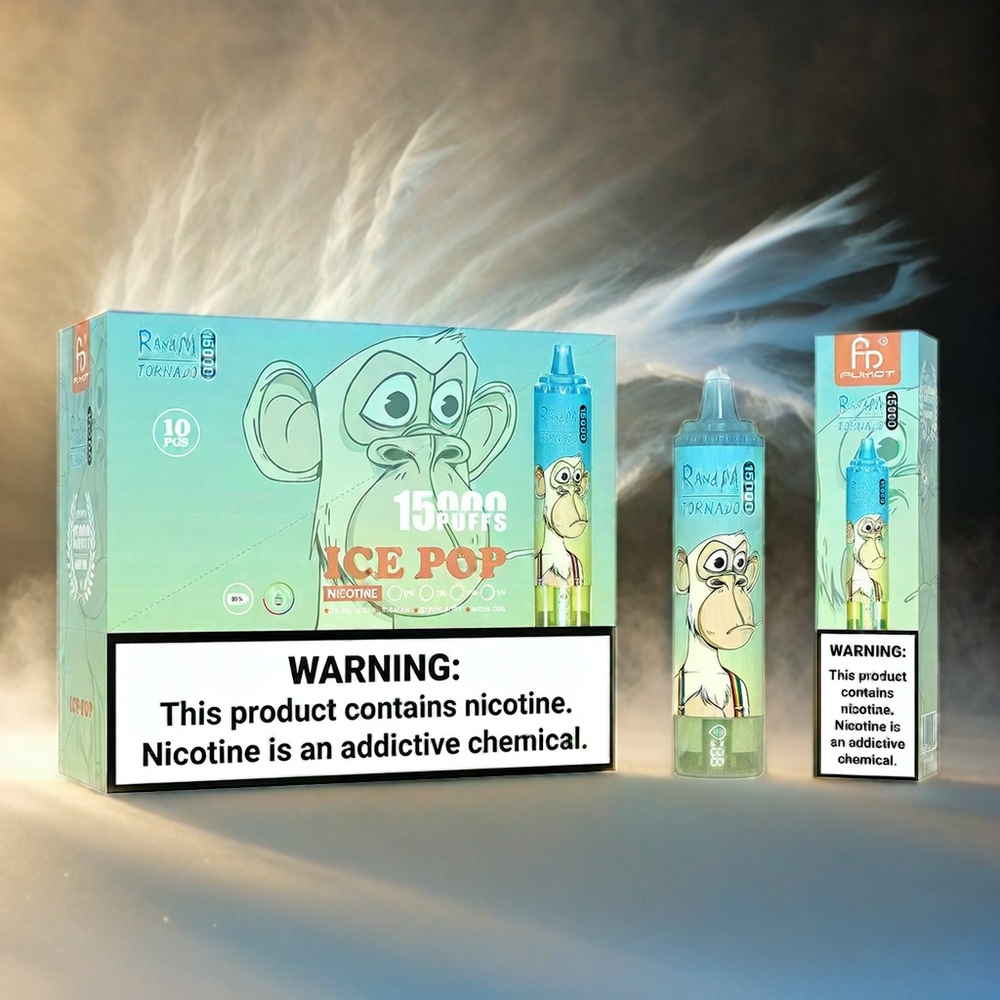 Italia Ingrosso Fumot Randm Tornado 15000 Puffs Ghiaccio Pop - 25ml, 850mAh, Mesh Coil 0.9 Ohm, Tipo-C