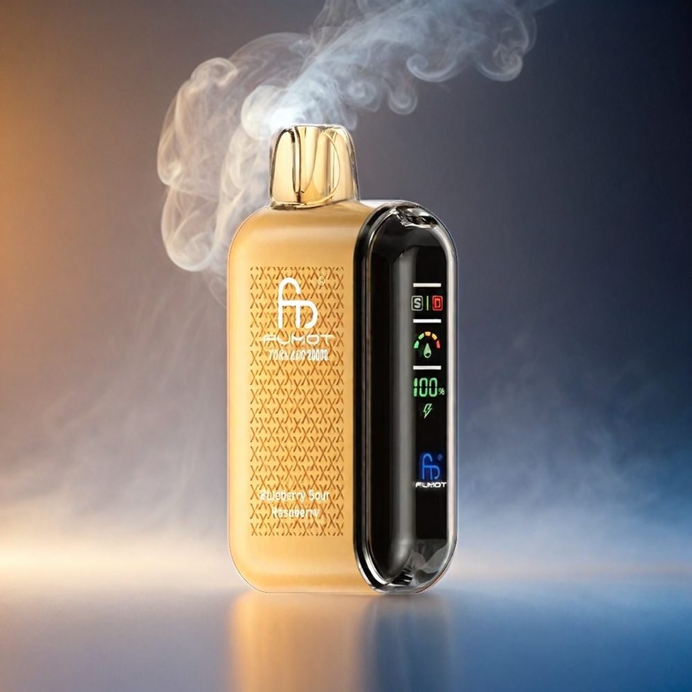 Fumot Tornado 20000 Puffs Italia Ingrosso Blu Mirtillo Lampone Acido con Bobina a doppia maglia, 20ml E-liquid, 850mAh