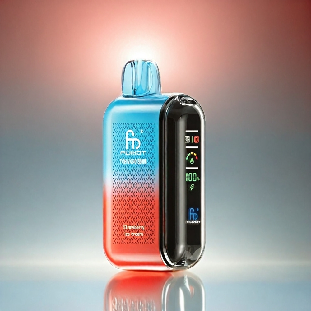 Fumot Tornado 20000 Puffs Italia Ingrosso - Gelato alla Fragola, 20ml E-liquid, 850mAh, Bobina a doppia maglia, Smart Display