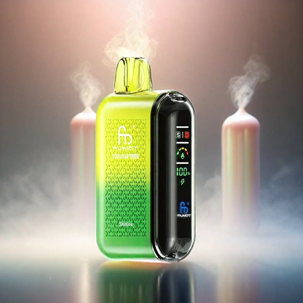 Fumot Tornado 20000 Puffs Italia Ingrosso Skittles con Bobina a doppia maglia, 20ml E-liquid, Display Smart e 2% Nicotina