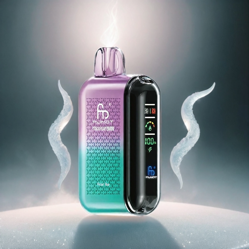 Fumot Tornado 20000 Puffs Italia Ingrosso Vape Pera Ghiaccio con Display Smart, Bobina a doppia maglia, 20ml E-liquid, Batteria 850mAh