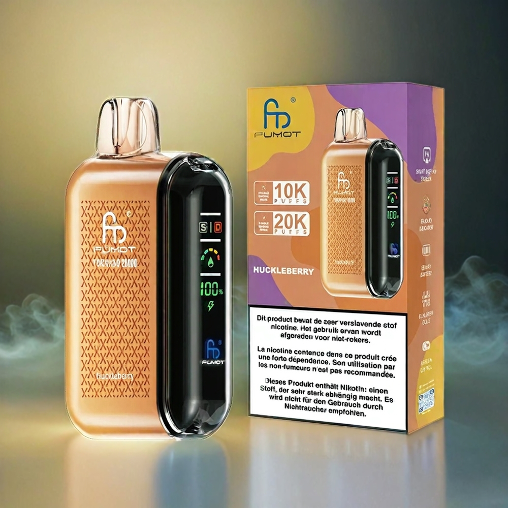 Fumot Tornado 20000 Puffs Italia Ingrosso con Mirtillo Nero, Bobina a doppia maglia, 20ml E-liquid, 850mAh Batteria Ricaricabile