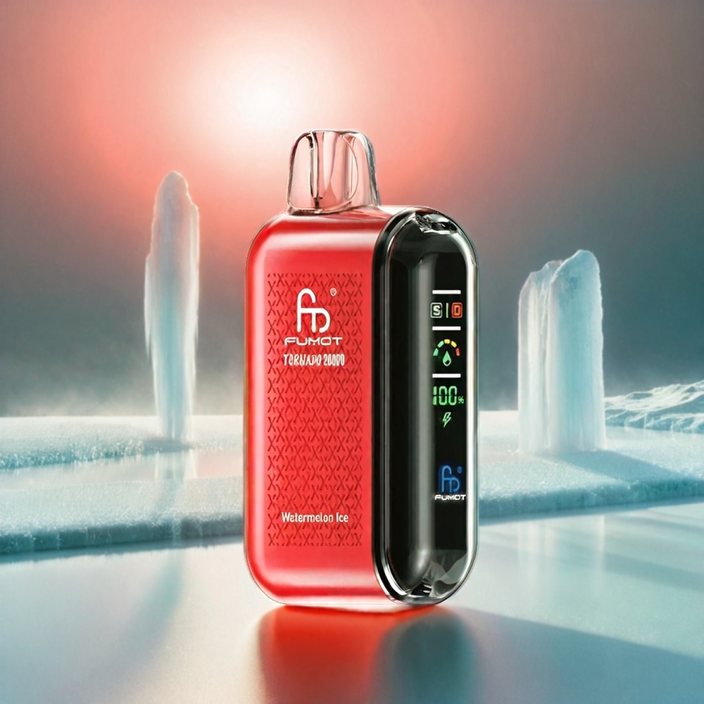 Fumot Tornado Italia Ingrosso 20000 Puffs Bobina a doppia maglia 20ml E-liquido 850mAh Smart Display Watermelon Ice 2% Nic