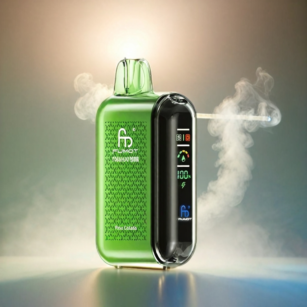 Fumot Tornado Italia Ingrosso 20000 Puffs Bobina a doppia maglia Pina Colada con Display Smart e 20ml E-liquid