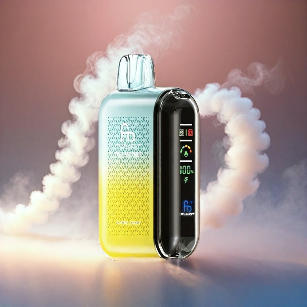 Fumot Tornado Italia Ingrosso 20000 Puffs Vape Cotton Candy con Bobina a doppia maglia, 20ml E-liquid, 850mAh, Display Smart, Controllo Flusso Aria, 2% Nicotina