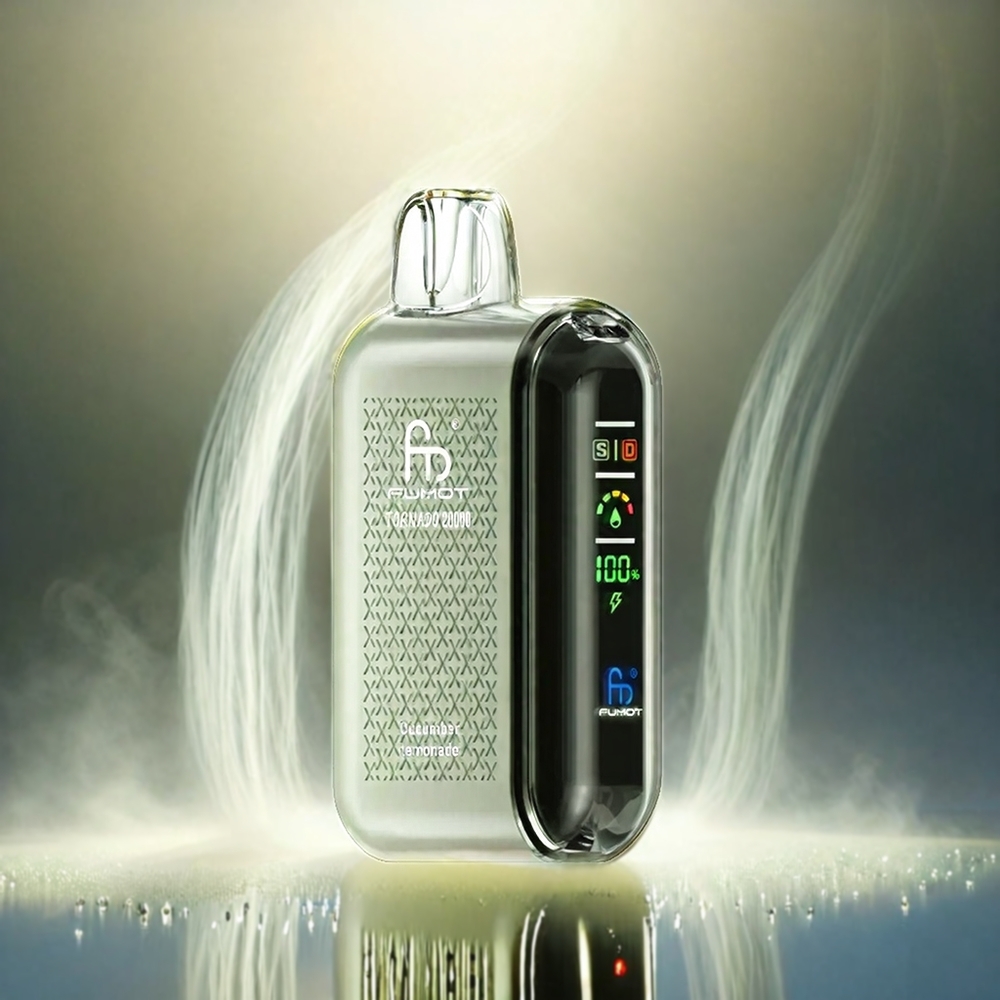 Fumot Tornado Italia Ingrosso 20000 Tiri Vape Cetriolo Limonata con Bobina a doppia maglia, 20ml Serbatoio, Batteria 850mAh