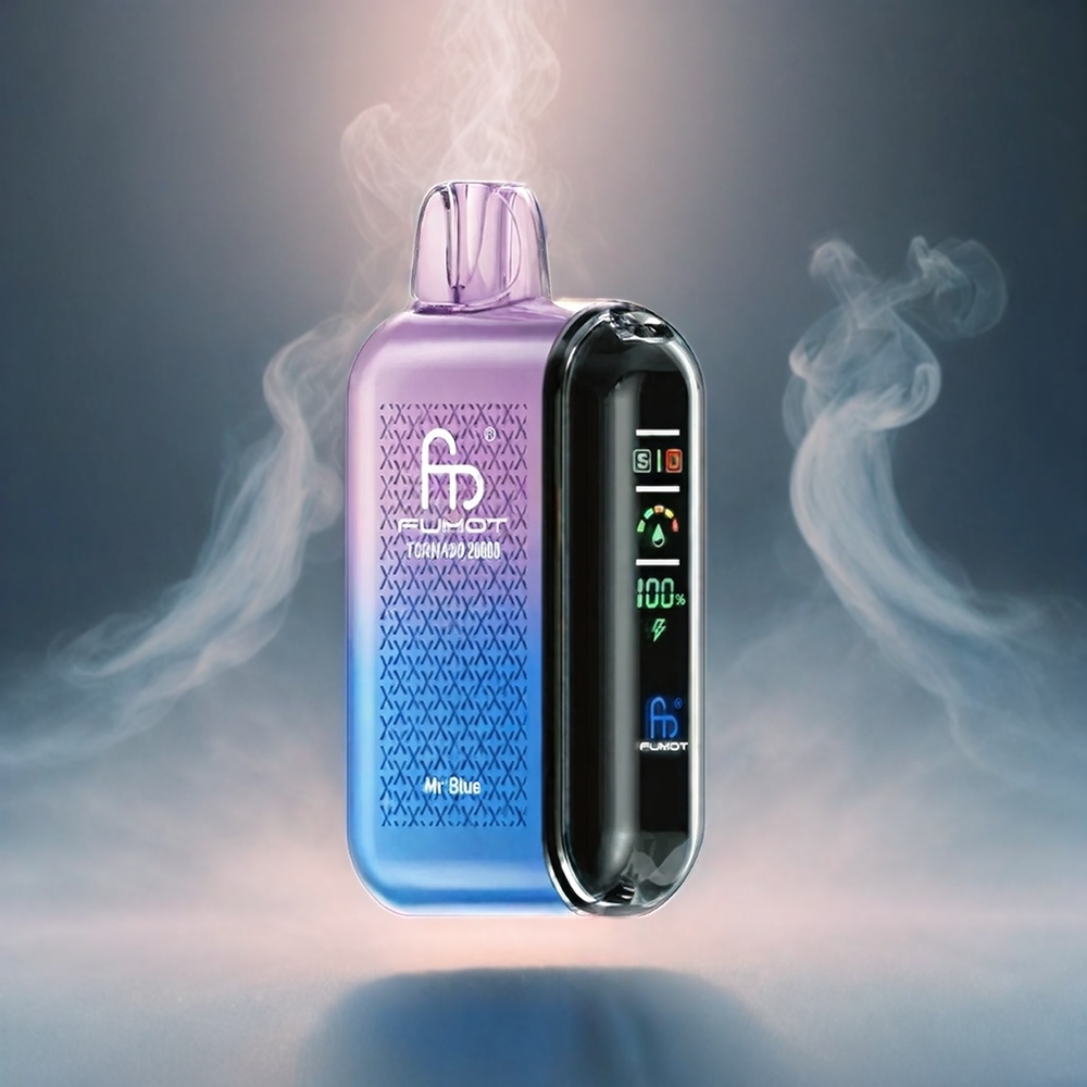 Italia Ingrosso Fumot Tornado 20000 Puffs Mr Blu - 20ml Capacità, Batteria 850mAh, Display Smart, 2% Nicotina, Bobina a doppia maglia