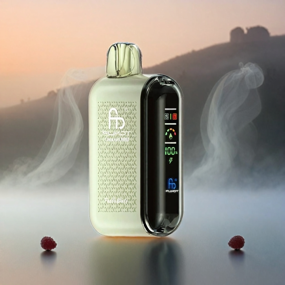 Italia Ingrosso Fumot Tornado 20000 Puffs Pesca e Bacca - 20ml E-liquid, Batteria 850mAh, Bobina a doppia maglia, Display Smart, Controllo Aria, 2% Nicotina, Modalità Single Engine