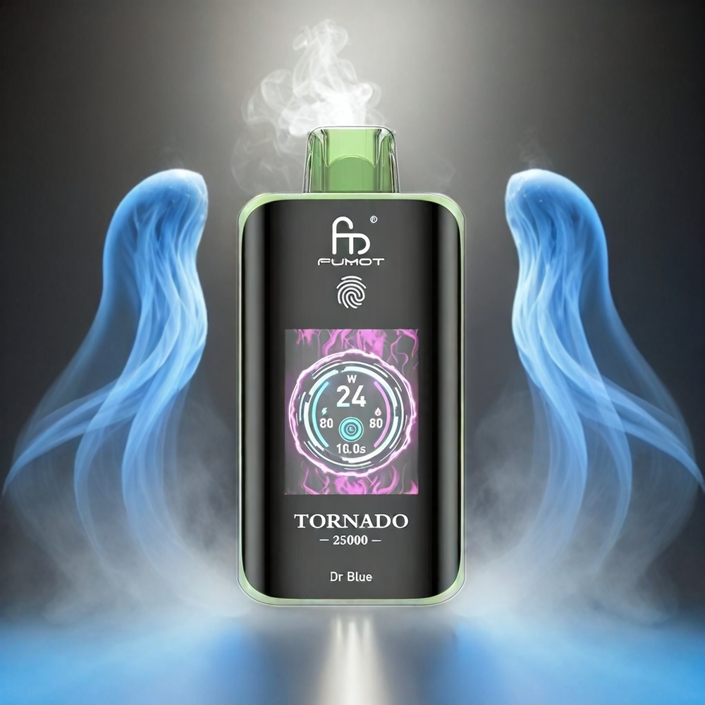 Fumot Tornado 25000 Puffs Italia Ingrosso Vape Blu Dr con Schermo HD, Batteria 700mAh Ricaricabile, 20ml E-liquid