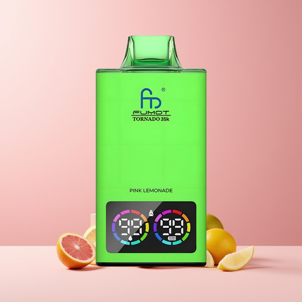 Fumot Tornado 35K Italia Ingrosso Disposable Vape - Limonata Rosa, Dual Mesh Coil, 15ml E-juice, 700mAh, USB-C