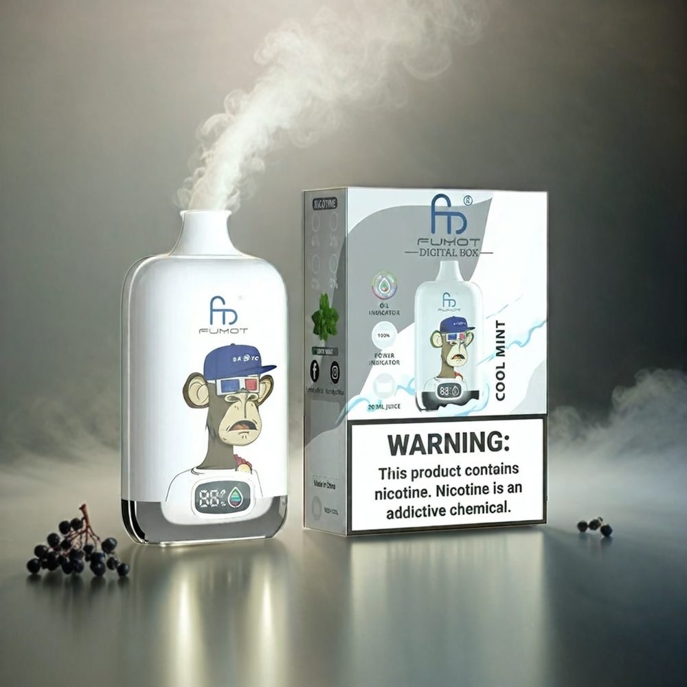 Fumot Tornado Digital Box 12000 Puffs Italia Ingrosso - 20ml E-Liquid, 550mAh, MTL, Blackcurrant (Ribes Nero)