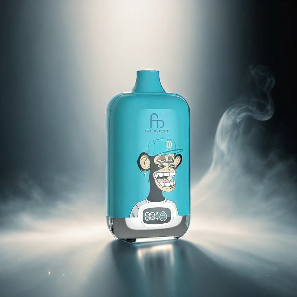 Fumot Tornado Digital Box 12000 Puffs Italia Ingrosso - Black Ice (Ghiaccio Nero), 67g Leggero, 20ml E-Liquid, 550mAh Batteria Ricaricabile