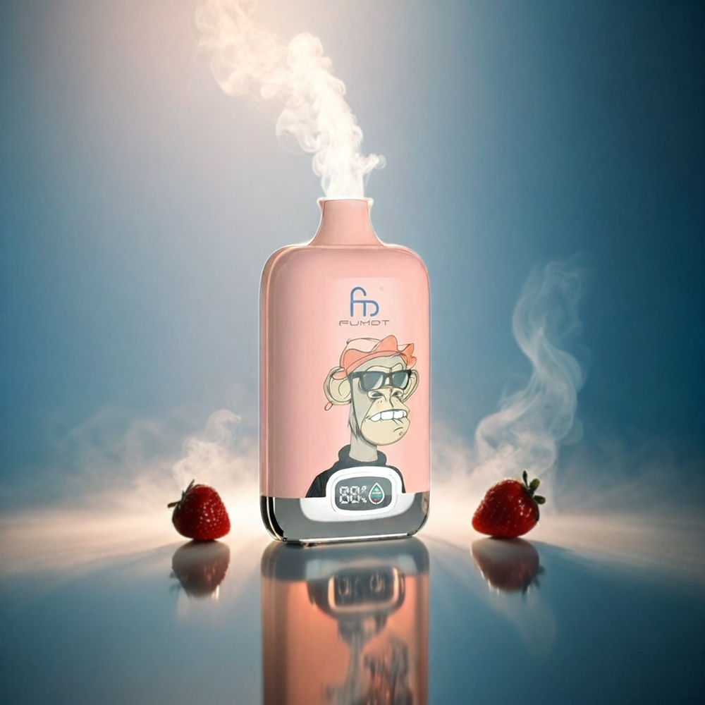 Fumot Tornado Digital Box 12000 Puffs Italia Ingrosso - Fragola Ghiaccio, 20ml E-Liquid, 550mAh Batteria, USB Type-C
