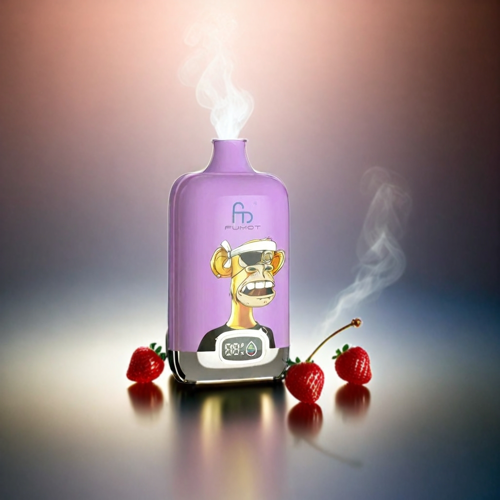 Fumot Tornado Digital Box 12000 Puffs Italia Ingrosso - Fragola Uva - 20ml E-Liquid, 550mAh, Ricarica Type-C