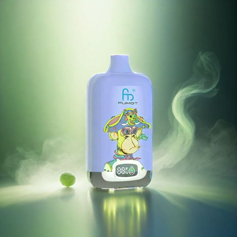 Fumot Tornado Digital Box 12000 Puffs Italia Ingrosso - Menta Uva, 20ml E-Liquid, 550mAh, Tipo-C