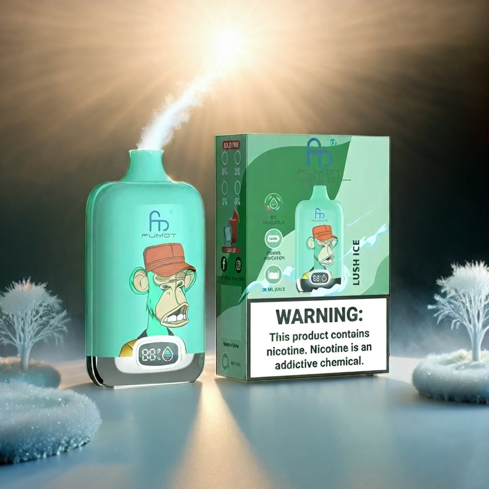 Fumot Tornado Digital Box 12000 Puffs Italia Ingrosso Vapore Ghiaccio Lussureggiante 20ml E-liquido 550mAh
