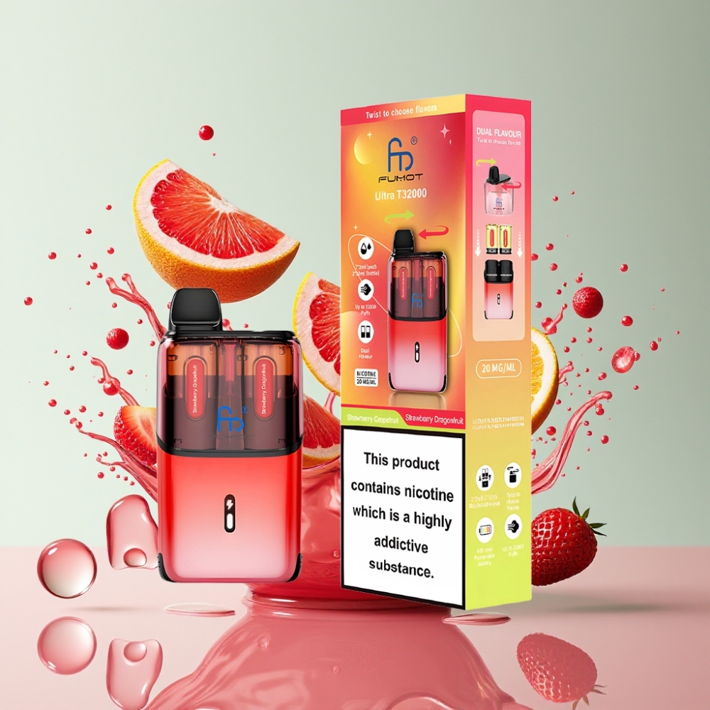 Fumot Ultra T32000 Italia Ingrosso - 32000 Puff, Fragola Pompelmo & Fragola Dragonfruit, 24ml, 20mg