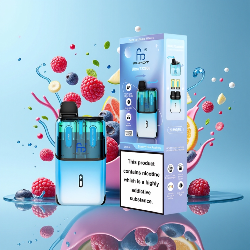 Fumot Ultra T32000 Italia Ingrosso - Blu & Mirtillo Lampone Acido - 32000 Puff, 800mAh, 24ml