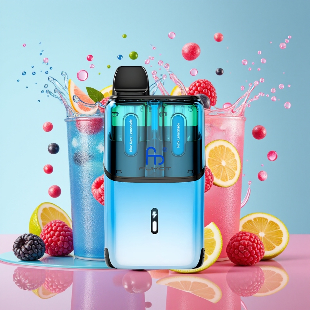 Fumot Ultra T32000 Italia Ingrosso Sigaretta elettronica usa e getta - Lampone Limonata Blu & Rosa, 32000 puff, 800mAh, Tipo-C