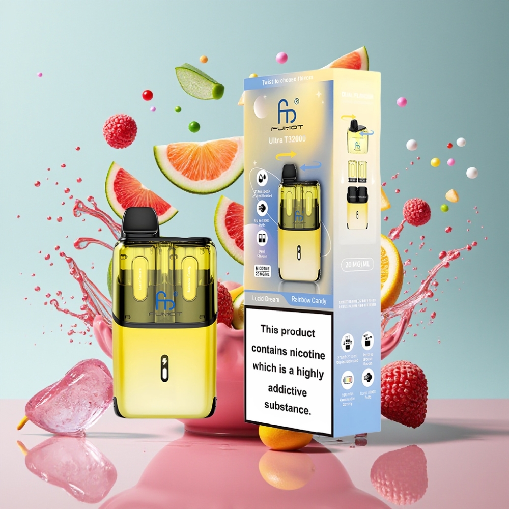 Fumot Ultra T32000 Italia Ingrosso – Sogno Lucido & Caramella Arcobaleno – 32000 Puff, 24ml, Ricarica USB-C