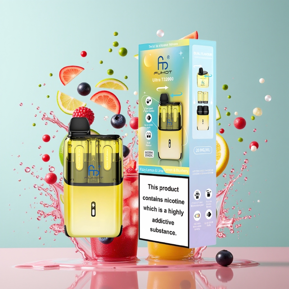 Fumot Ultra T32000 Italia ingrosso Sigaretta elettronica usa e getta Limone Frizzante & Mirtillo - 32000 puff, 24ml, 20mg, Type-C