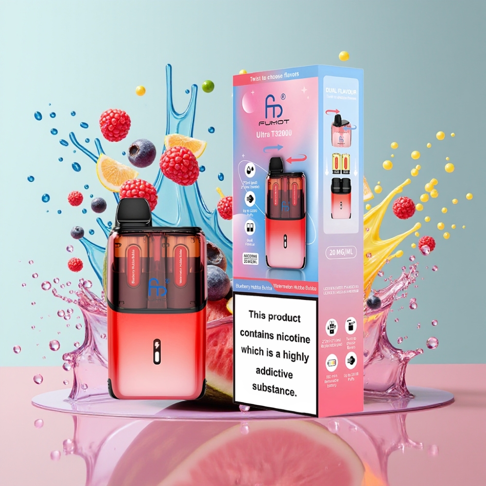 Fumot Ultra T32000 Italia ingrosso Sigaretta elettronica usa e getta Mirtillo Hubba Bubba & Anguria Hubba Bubba 24ml 800mAh
