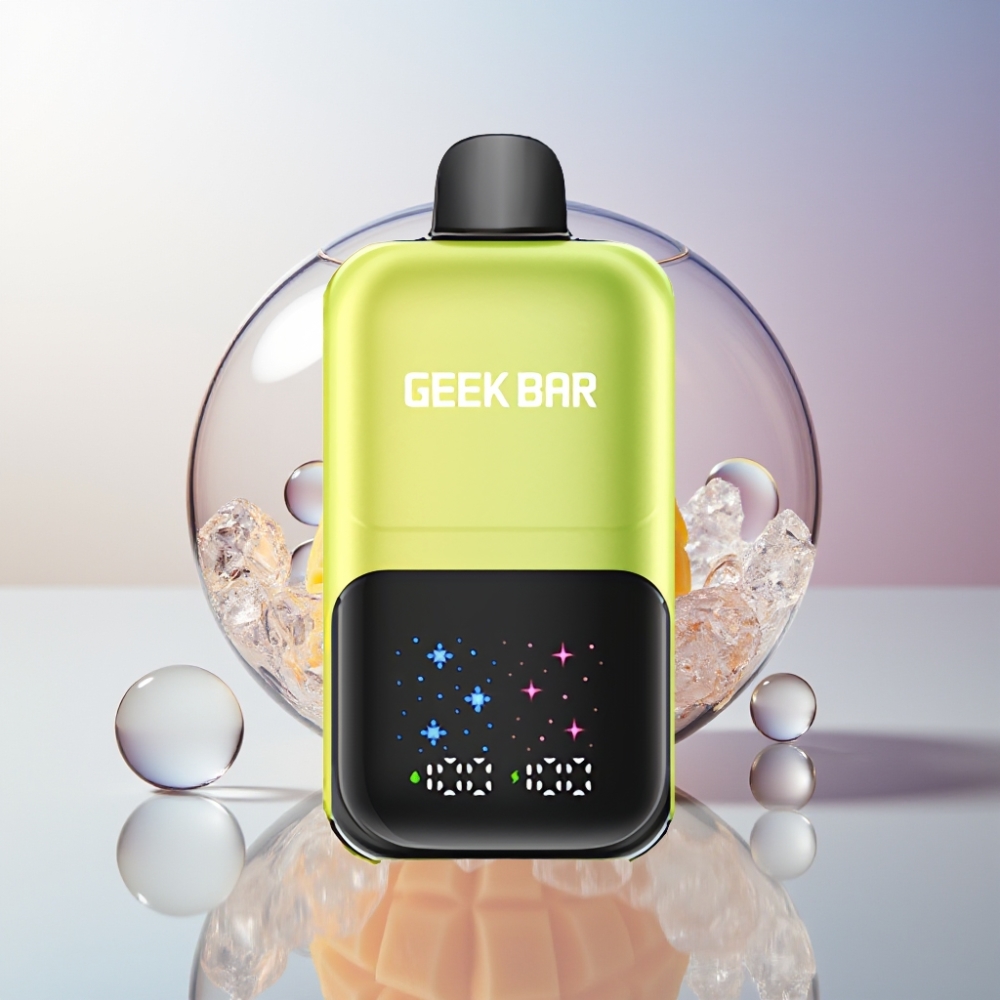 GEEKBAR 2GO 20ml 50000 Puff Italia ingrosso Mango Ghiaccio Penna Vapo Monouso Schermo Interattivo Bicamere 5% Nicotina Ricaricabile
