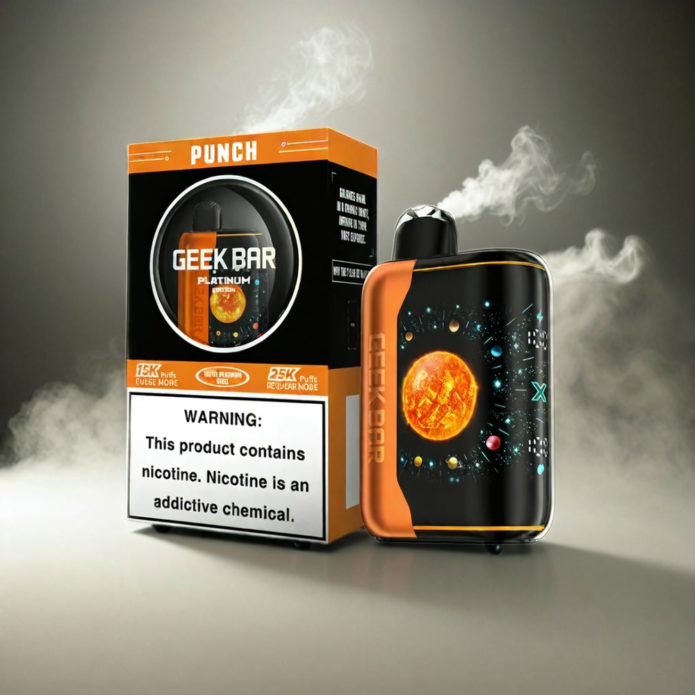 GEEK BAR Italia Ingrosso Pulse X Edizione Platino 25000 Puffs - Schermo Curvo 3D, Ricarica Rapida USB-C, Bobina a doppia maglia, 20mL E-Liquid, 2% Nicotina
