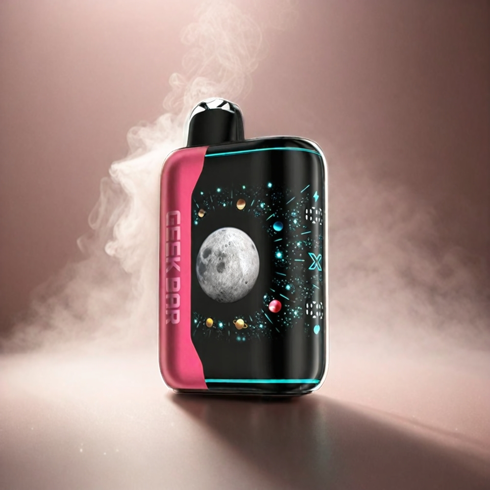GEEK BAR Pulse X Platinum Edition 25k Vape Italia Ingrosso Polvere Rosa Aspra con Schermo Curvo 3D, Ricarica Rapida USB-C, Doppia Mesh, 20mL, 2% Nicotina, Finitura Platino Opaca
