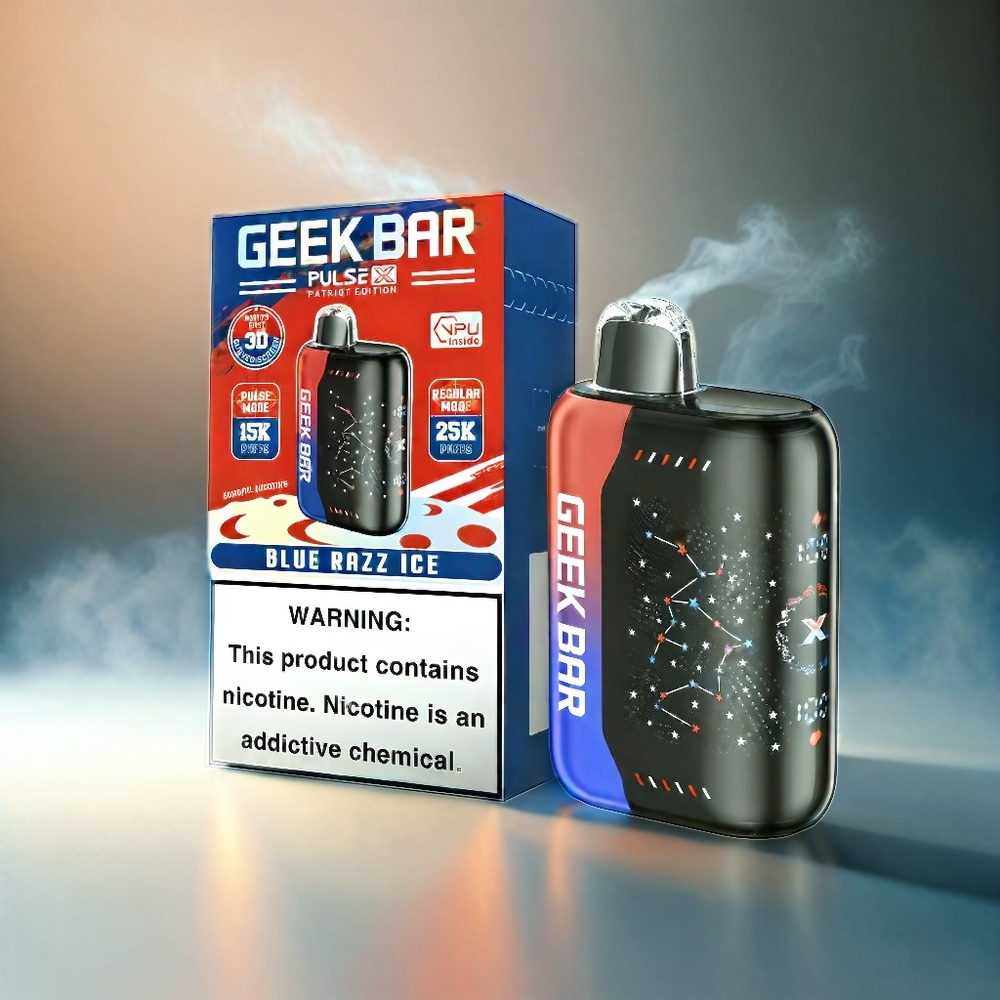 Geek Bar Pulse X Italia Ingrosso 25000 Puffs con Schermo Curvo 3D e Bobina a doppia maglia - Edizione Patriot
