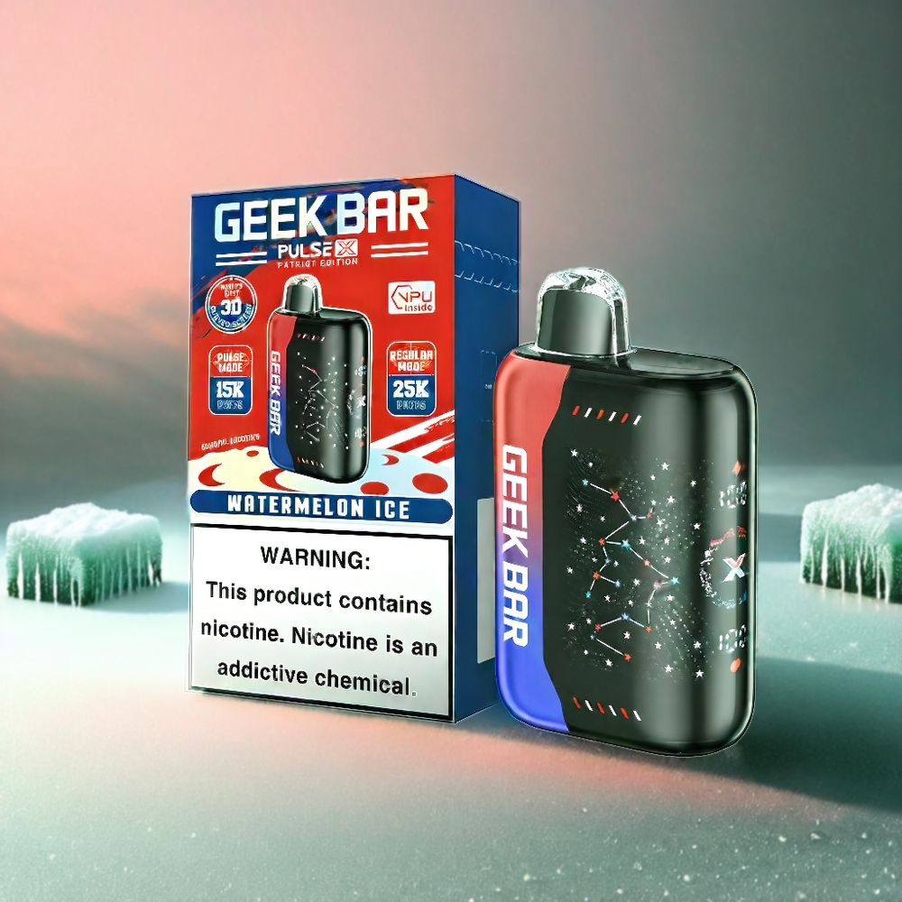 Geek Bar Pulse X Italia Ingrosso 25000 Puffs con Schermo Curvo 3D e Bobina a doppia maglia - Edizione Patriot