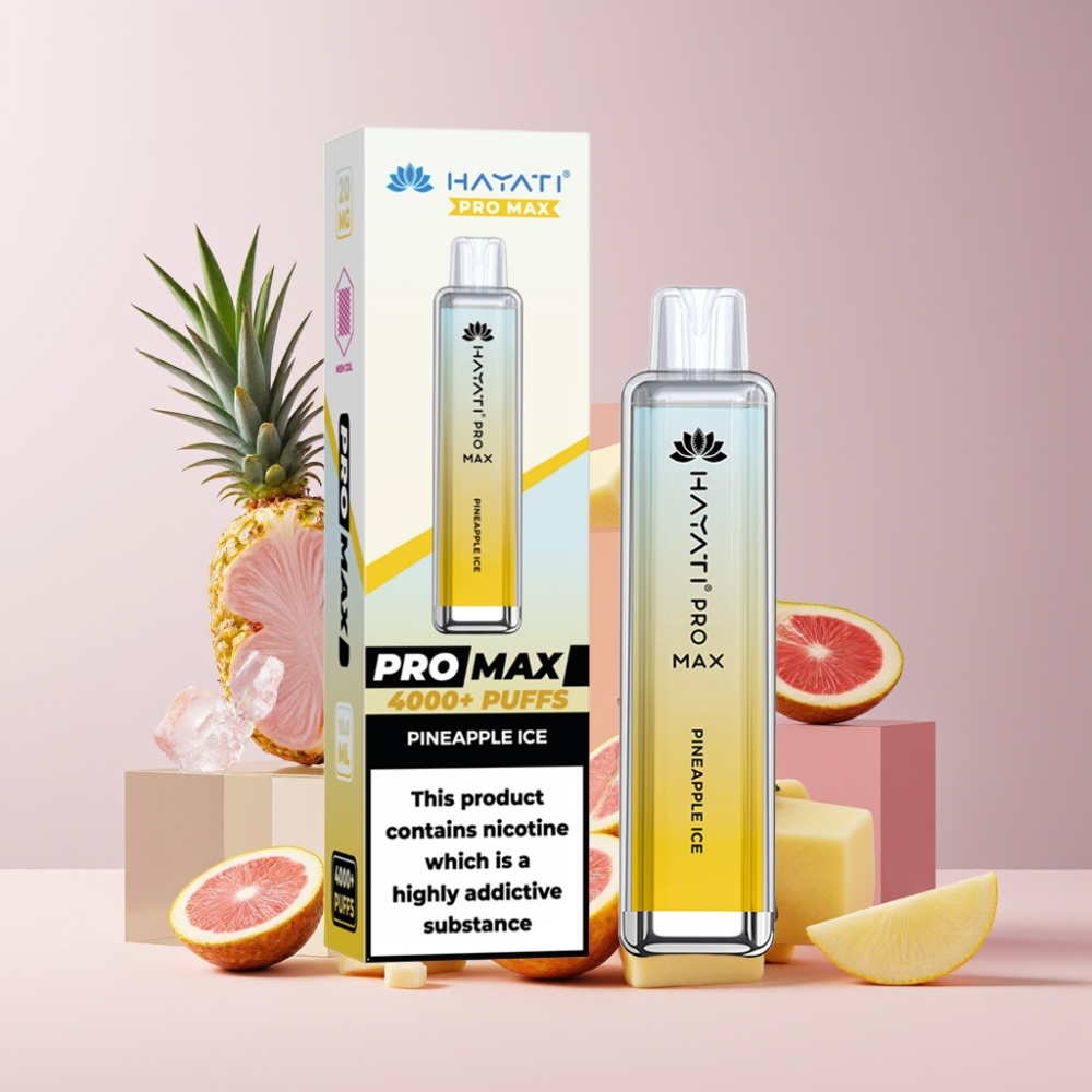 Hayati Pro Max 4000 Puff Italia Ingrosso Disposable Vape Ananas Ghiaccio 2ml/10ml 1400mAh