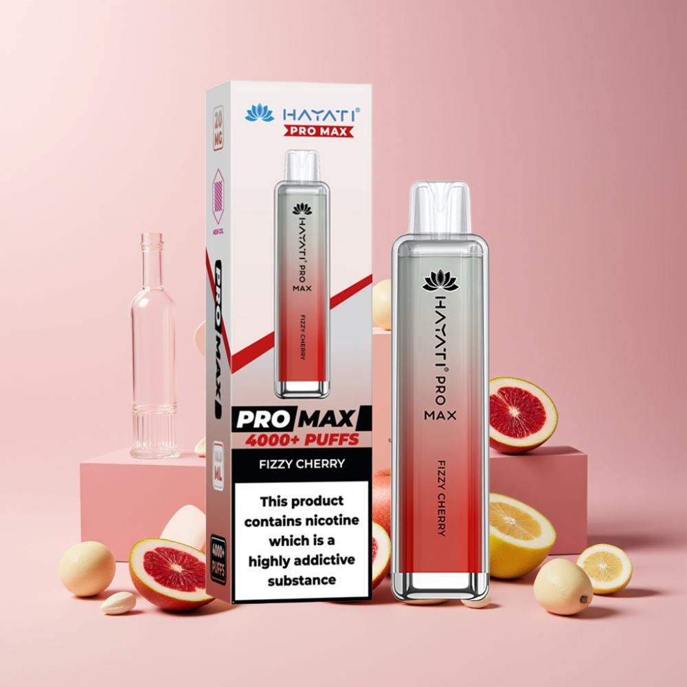 Hayati Pro Max 4000 Puff Italia Ingrosso Disposable Vape Ciliegia Frizzante 2ml 5% Nic