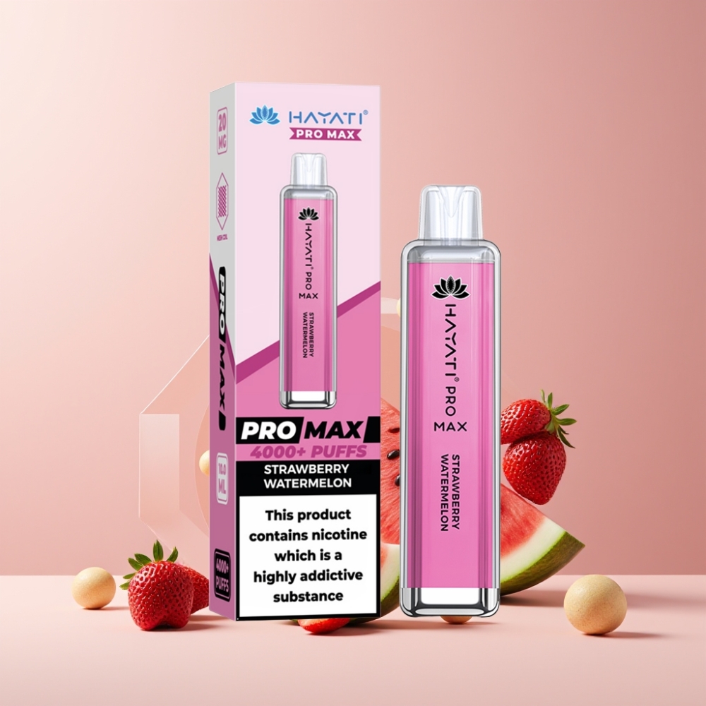 Hayati Pro Max 4000 Puff Italia Ingrosso Disposable Vape Fragola Anguria, 1400mAh, 2ml/10ml, Ricaricabile, TPD