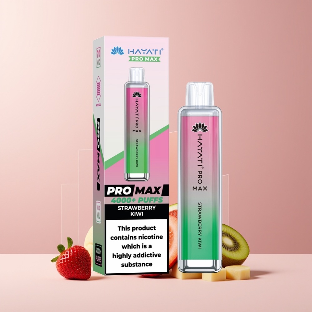 Hayati Pro Max 4000 Puff Italia Ingrosso Disposable Vape Fragola Kiwi 2ml/10ml 1400mAh Ricaricabile