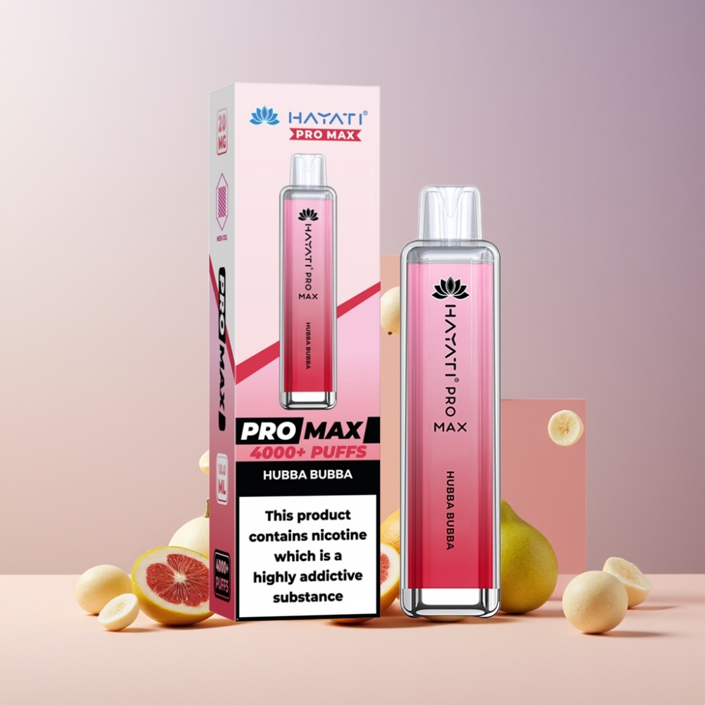 Hayati Pro Max 4000 Puff Italia Ingrosso Disposable Vape Hubba Bubba con 5% Nicotina, 1400mAh, Ricaricabile