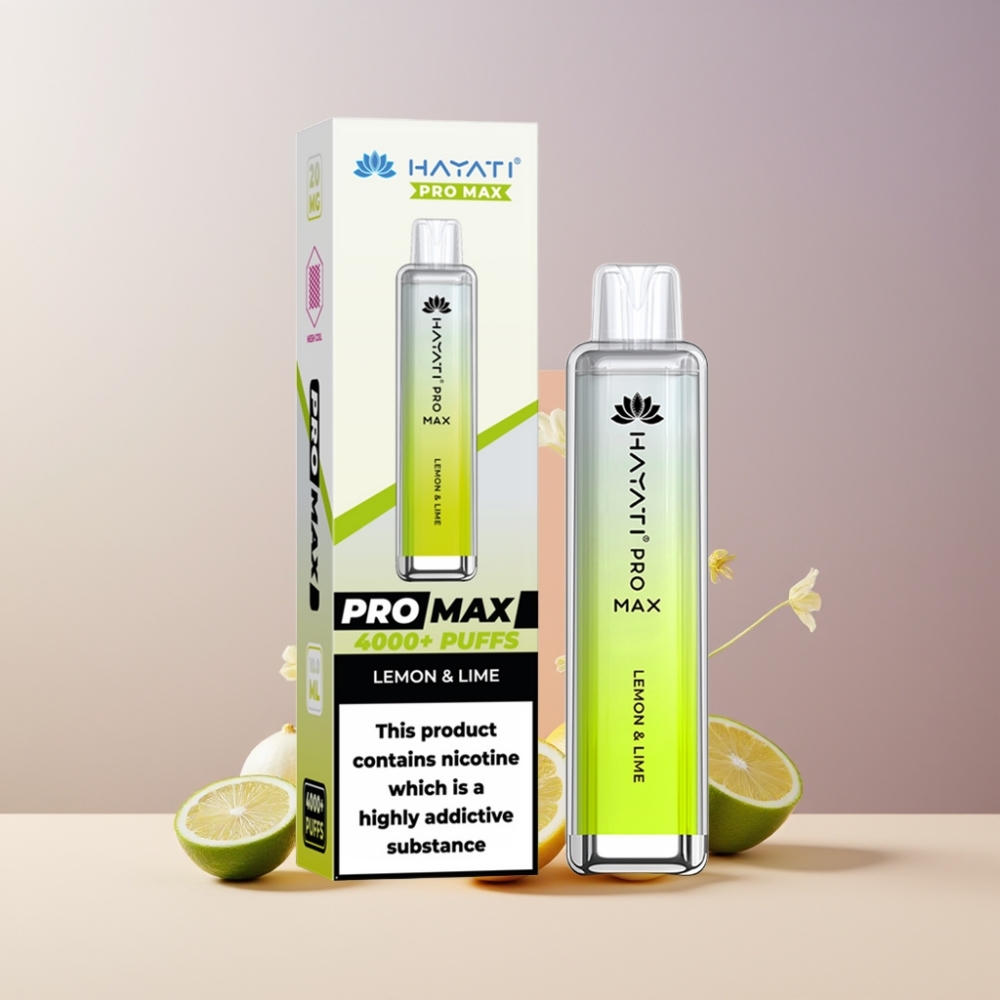 Hayati Pro Max 4000 Puff Italia Ingrosso Disposable Vape Limone & Lime 5% Nic 1400mAh Ricaricabile