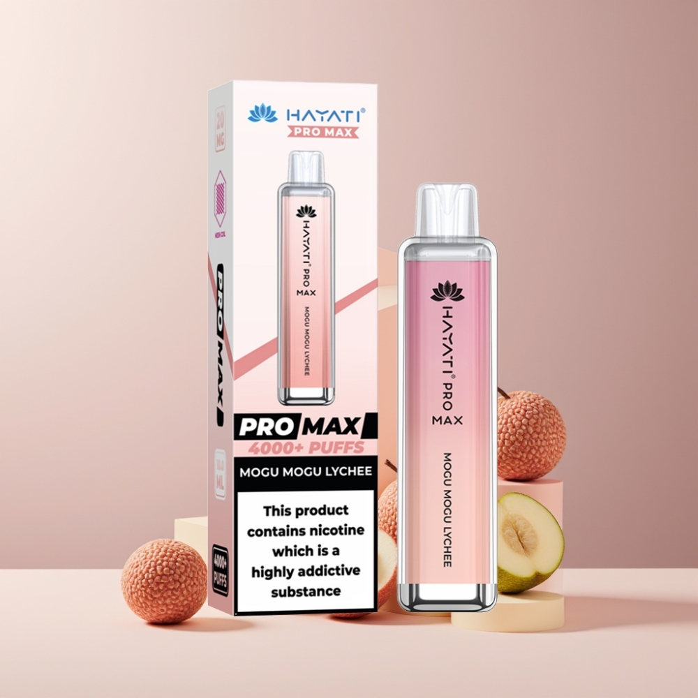 Hayati Pro Max 4000 Puff Italia Ingrosso Disposable Vape Mogu Mogu Litchi 1400mAh Ricaricabile