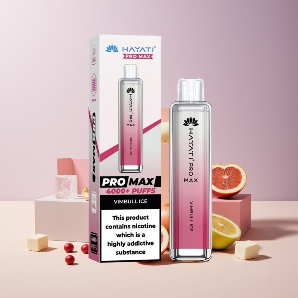 Hayati Pro Max 4000 Puff Italia Ingrosso Disposable Vape Vimbull Ghiaccio - 2ml/10ml, 1400mAh, 5% Nic, Ricaricabile