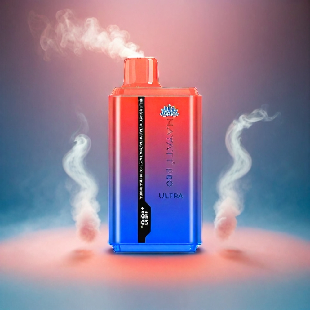 Hayati Pro Ultra 15000 Puffs Italia Ingrosso - 850mAh Batteria, 2 12ml Liquido, 2% Nicotina - Gusto Mirtillo Hubba Bubba e Anguria Hubba Bubba