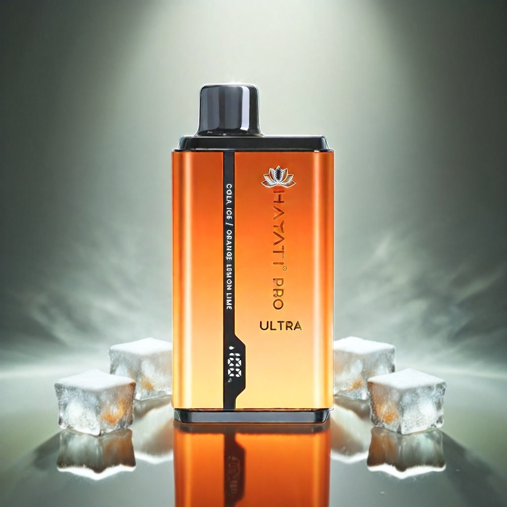Hayati Pro Ultra 15000 Puffs Italia Ingrosso - Cola Ghiacciata Arancia Limone & Lime - 850mAh Batteria - 2 12ml E-liquido - 2% Nicotine - 49 Opzioni di Sapori