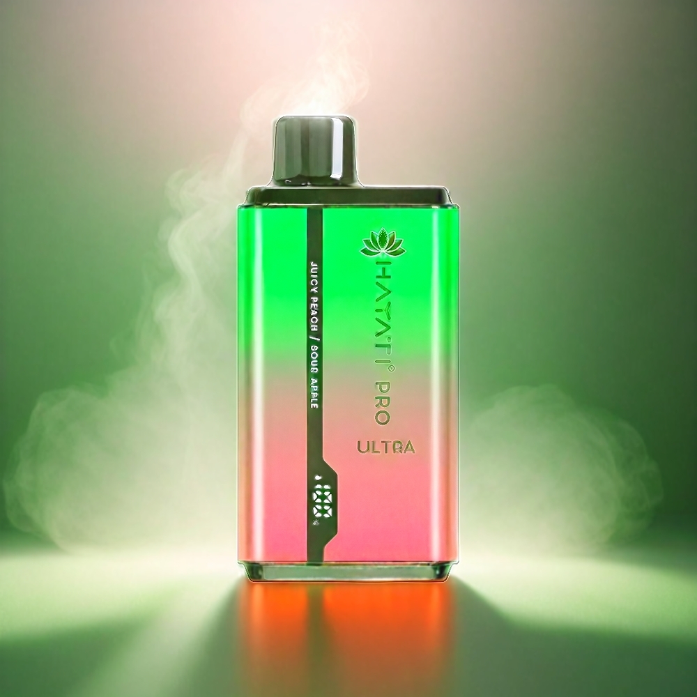 Hayati Pro Ultra 15000 Puffs Italia Ingrosso - Sour Apple Mela Acida e Juicy Peach Pesca Succosa - 850mAh Batteria, 2 12ml E-Liquid, 2% Nicotina, 49 Gusti