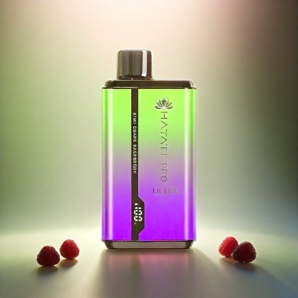 Italia Ingrosso Hayati Pro Ultra 15000 Puffs Dispositivo di Vaping Kiwi Uva Lampone con Batteria 850mAh e Liquido 2 12ml 2% Nicotina