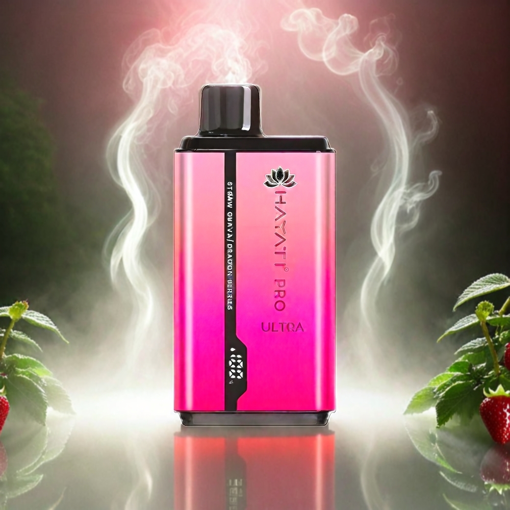 Italia Ingrosso Hayati Pro Ultra 15000 Puffs Fragola Guava Frutti del Drago - 850mAh Batteria, 2 12ml E-Liquid, 2% Nicotine, 49 Gusti