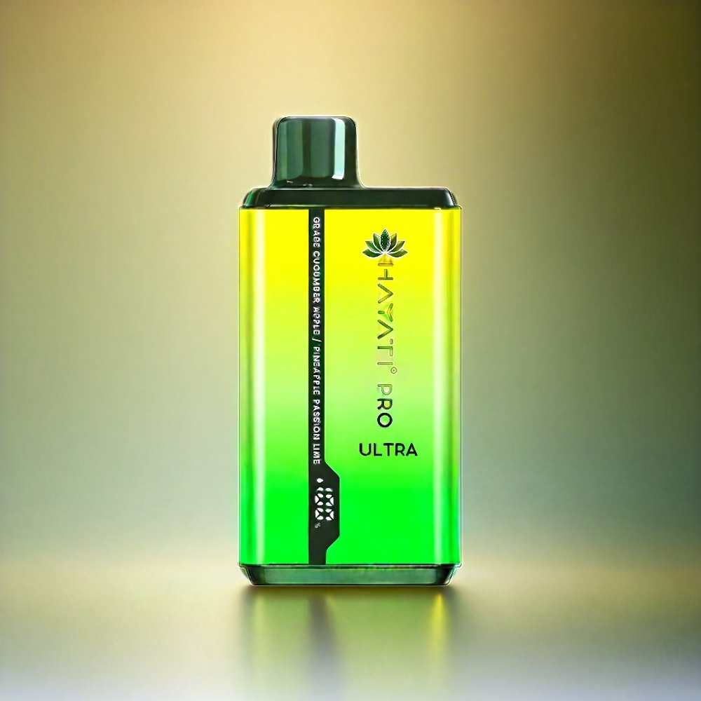 Italia Ingrosso Hayati Pro Ultra 15000 Puffs Vape Uva Cetriolo Mela Ananas Passione – 850mAh, 2 12ml, 2% Nicotina