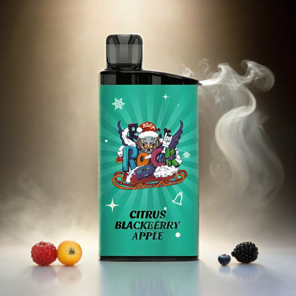 Italia Ingrosso Iget Bar 3500 Puffs Vape Agrumi Mora Mela - 1400 mAh, 1.2 Ohm Mesh Coil, PC+ALU