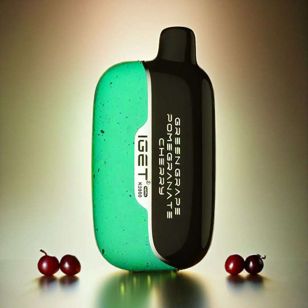 Italia Ingrosso Iget Moon K5000 5000 Puffs Mesh Coil 1.35 Ohm Vape Uva Verde Melograno Ciliegia PC 49.5x25.3x99.4 mm